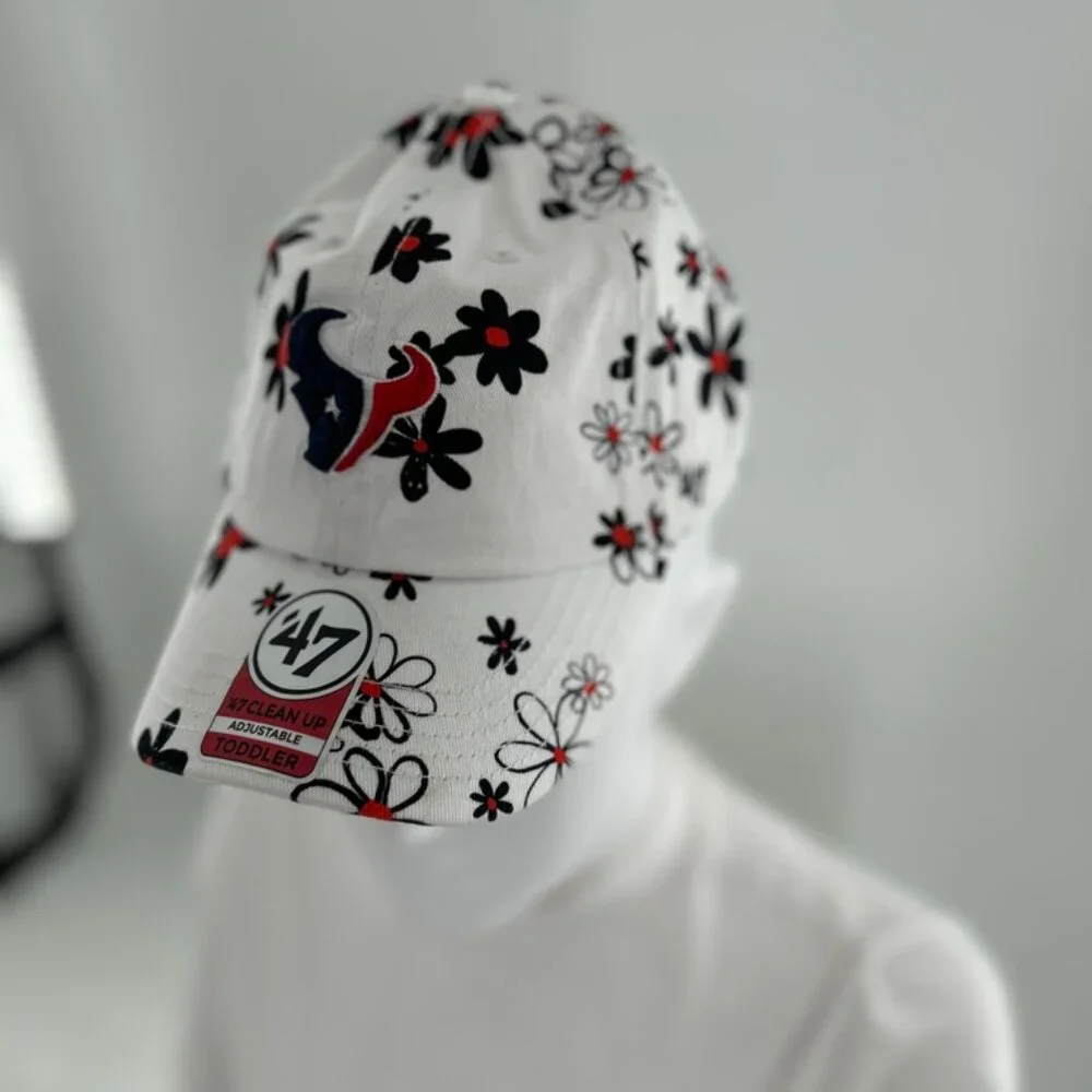 NWT Houston Texans '47 Girls Toddler Daisy Delight Clean Up Adjustable‎ Hat